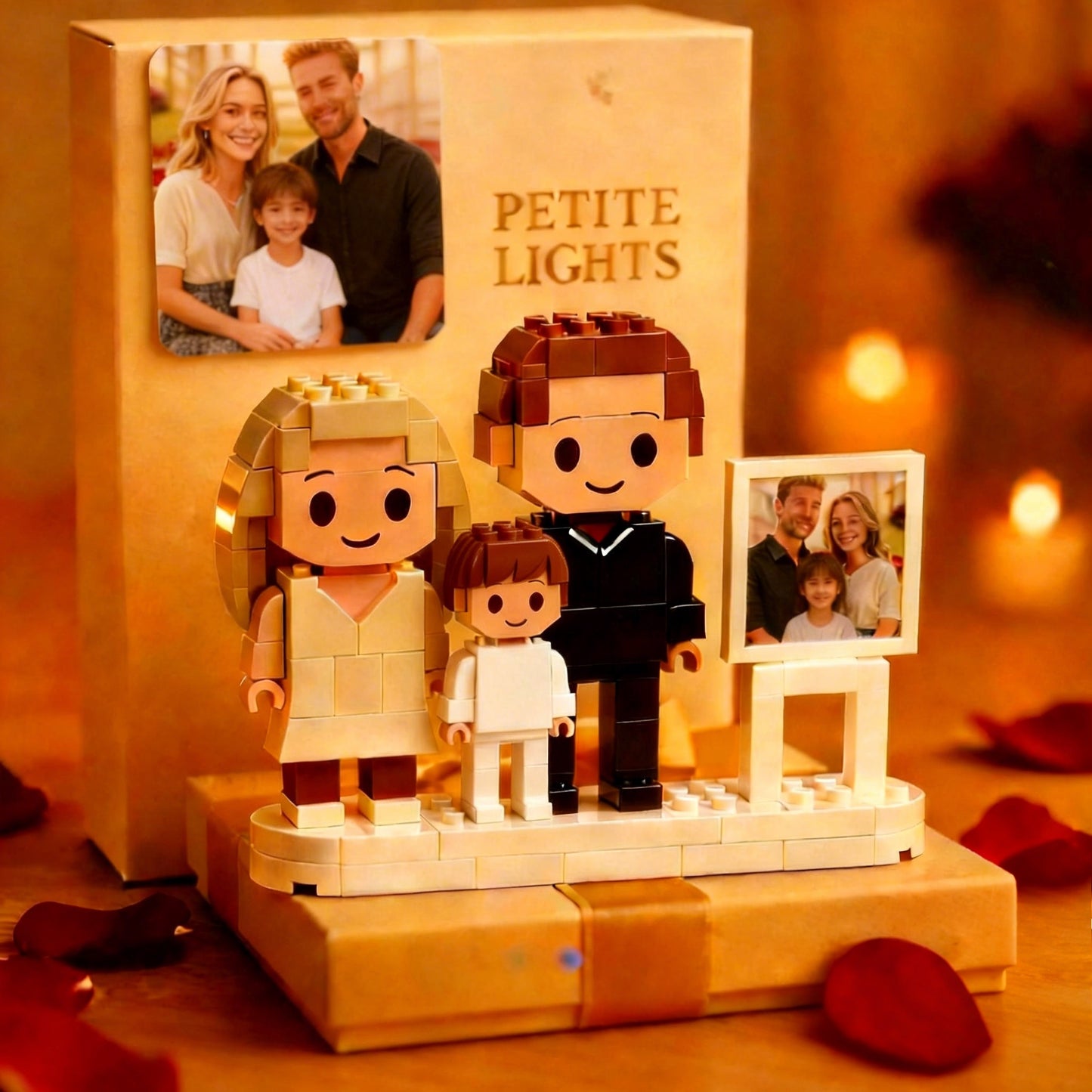 Custom Couple Brick Mini Figures from Your Photo