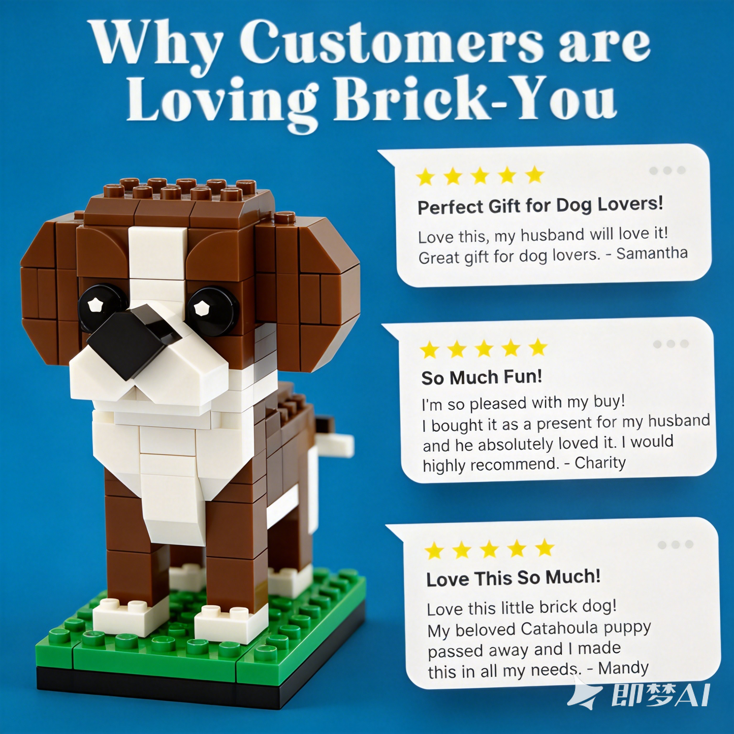 Custom Pet Photo Gifts – Personalized Mini Figures of Couple with Pet