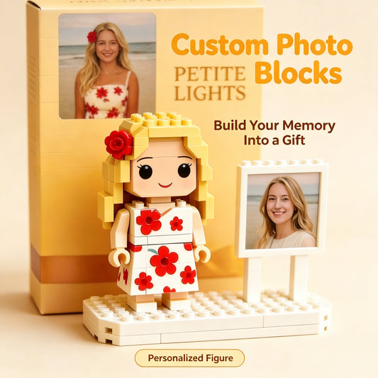 Custom Couple Brick Mini Figures from Your Photo