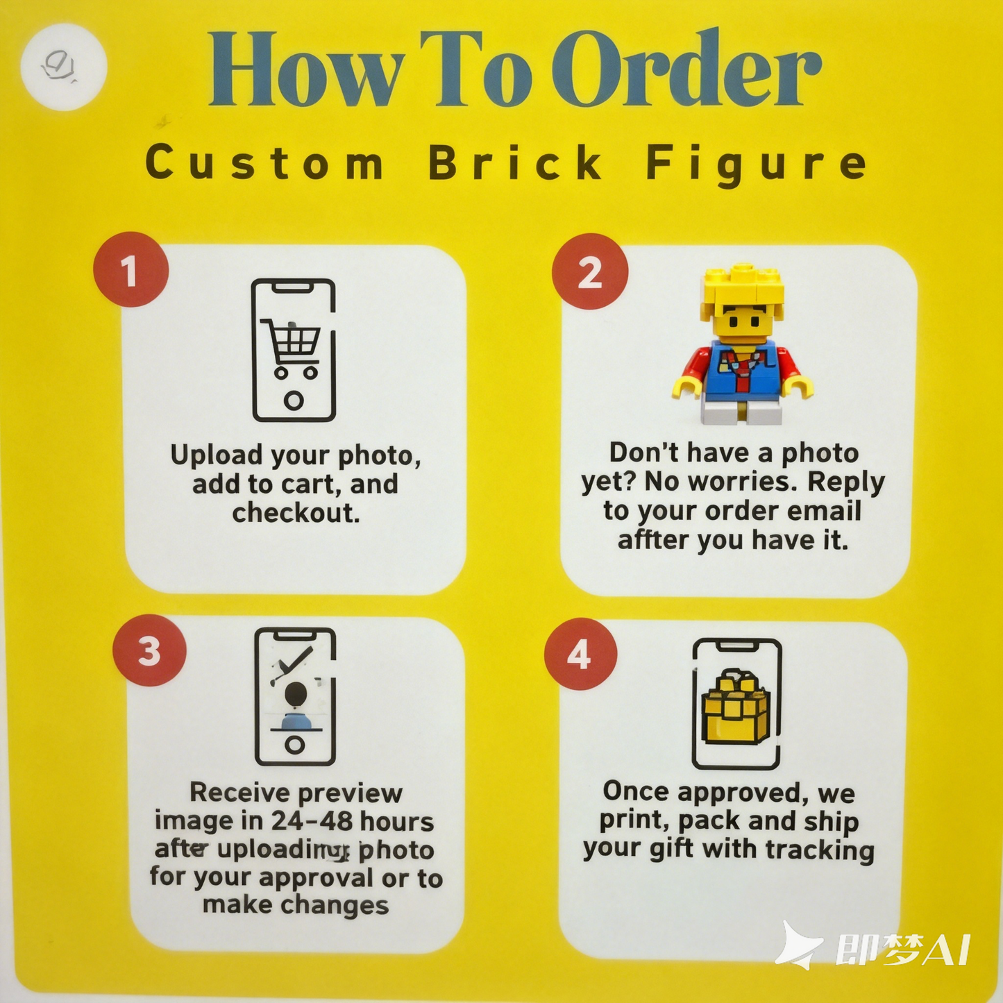 Custom Couple Brick Mini Figures from Your Photo