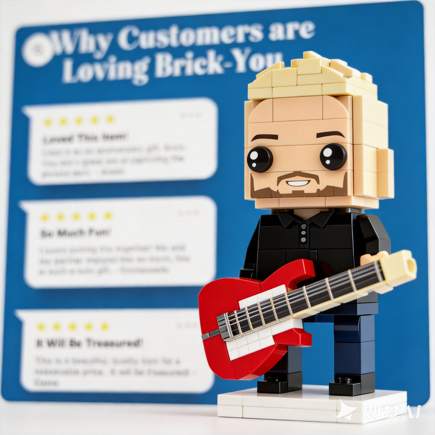 Custom Couple Brick Mini Figures from Your Photo