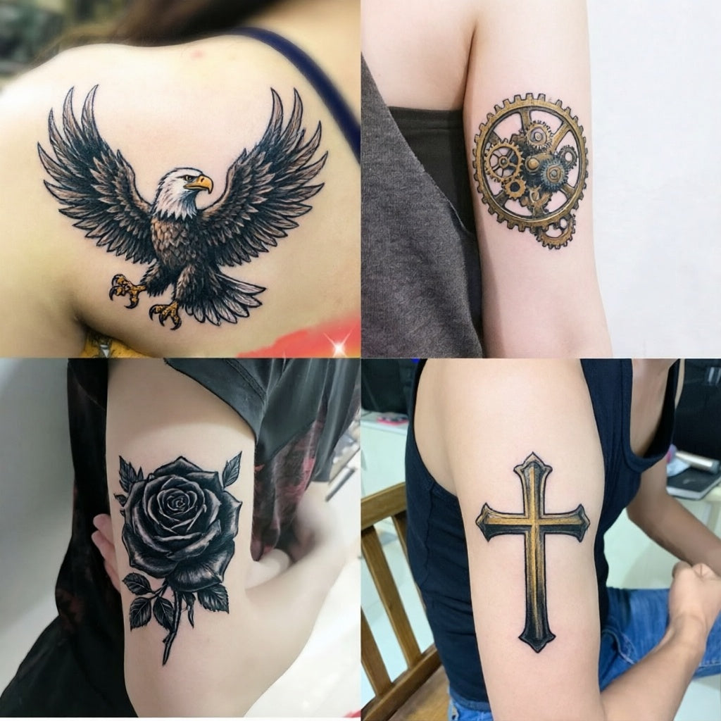 Personalized Custom Tattoo Stickers Custom Image Logo Name Temporary Tattoos