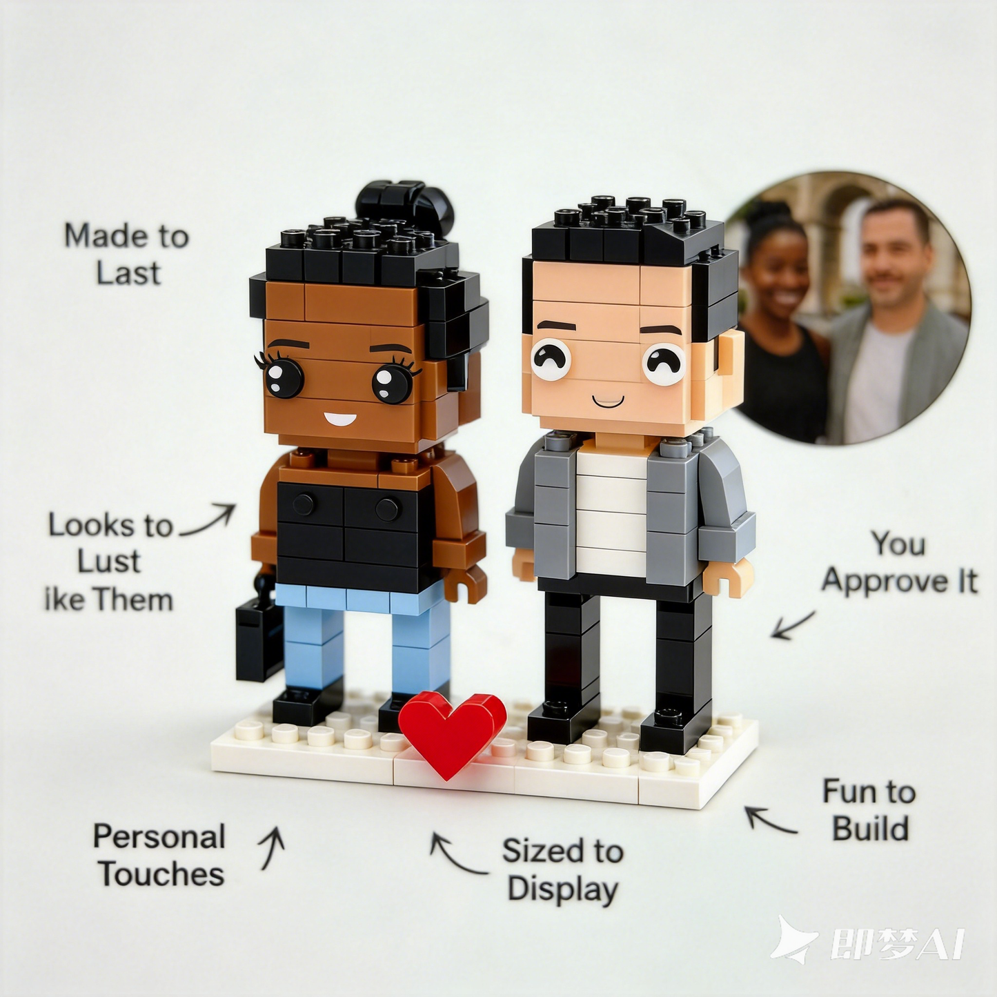 Custom Brick Person – One Personalised Mini Figure from Photo