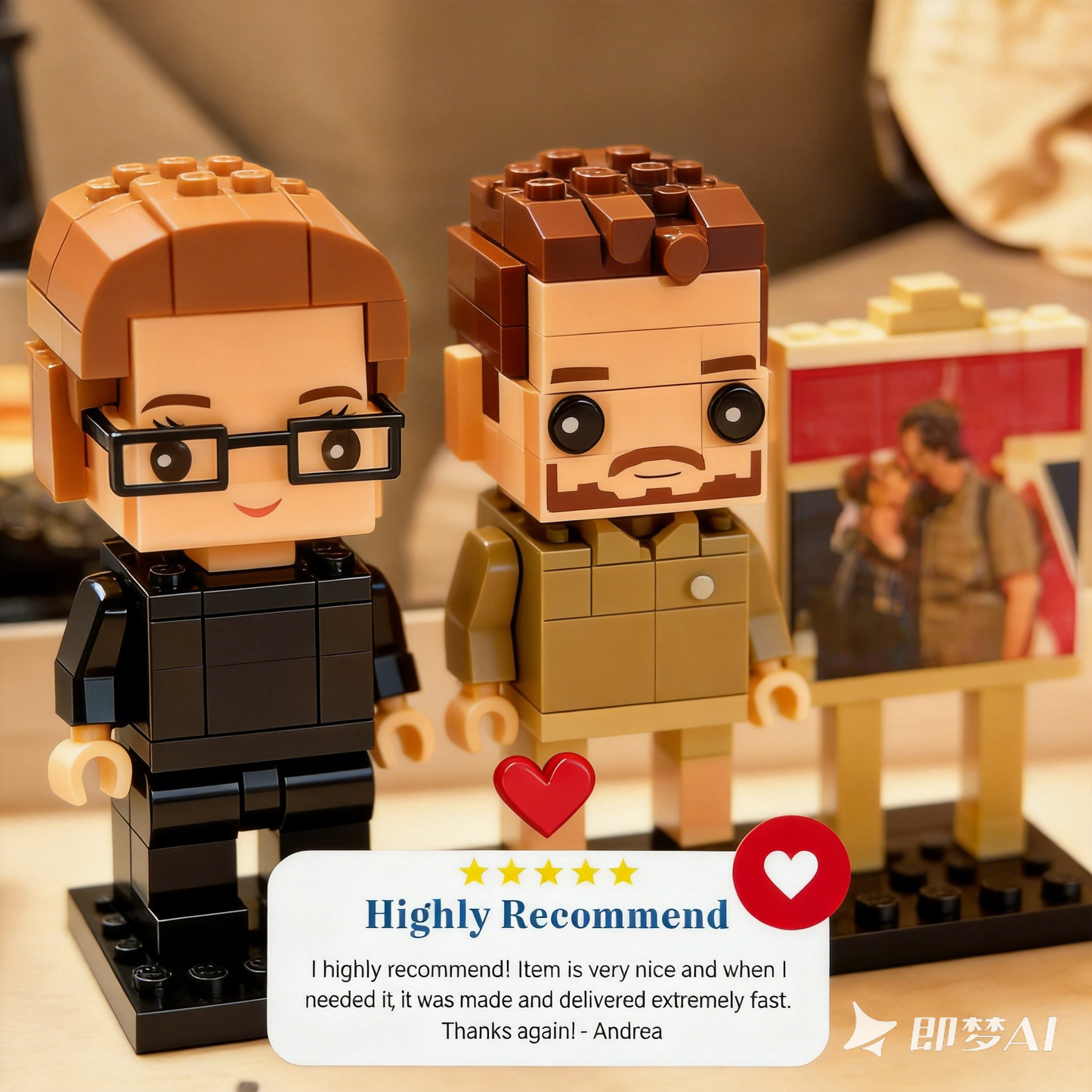 Custom Brick Person – One Personalised Mini Figure from Photo