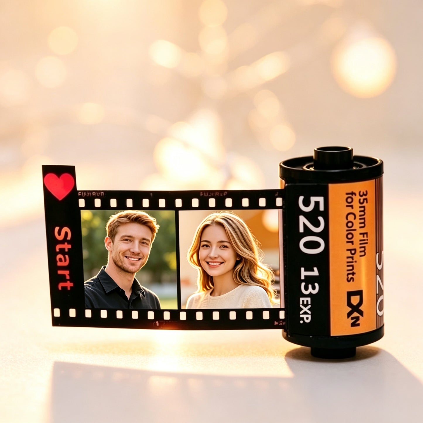 Custom Photo Film Roll Keychain, Personalized Memory Camera Film Photo Album Gift