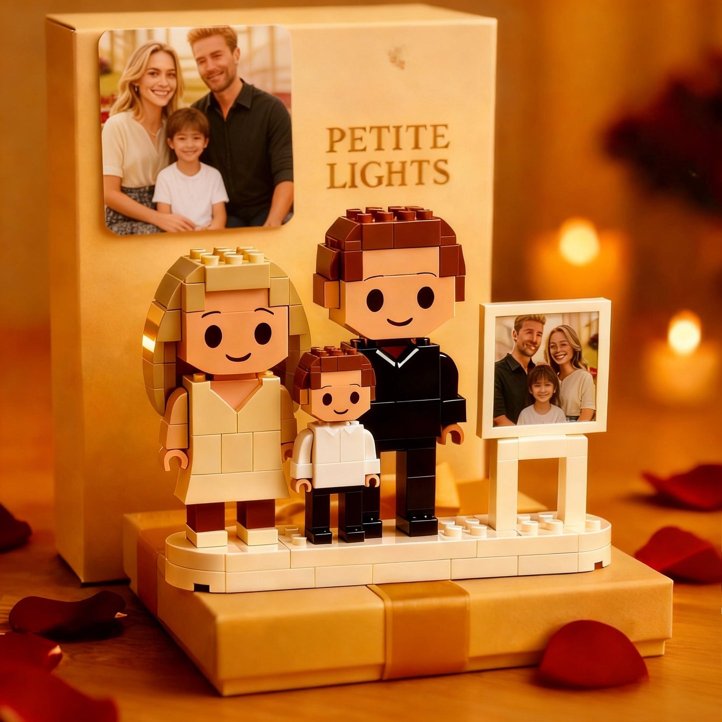 Custom Couple Brick Mini Figures from Your Photo