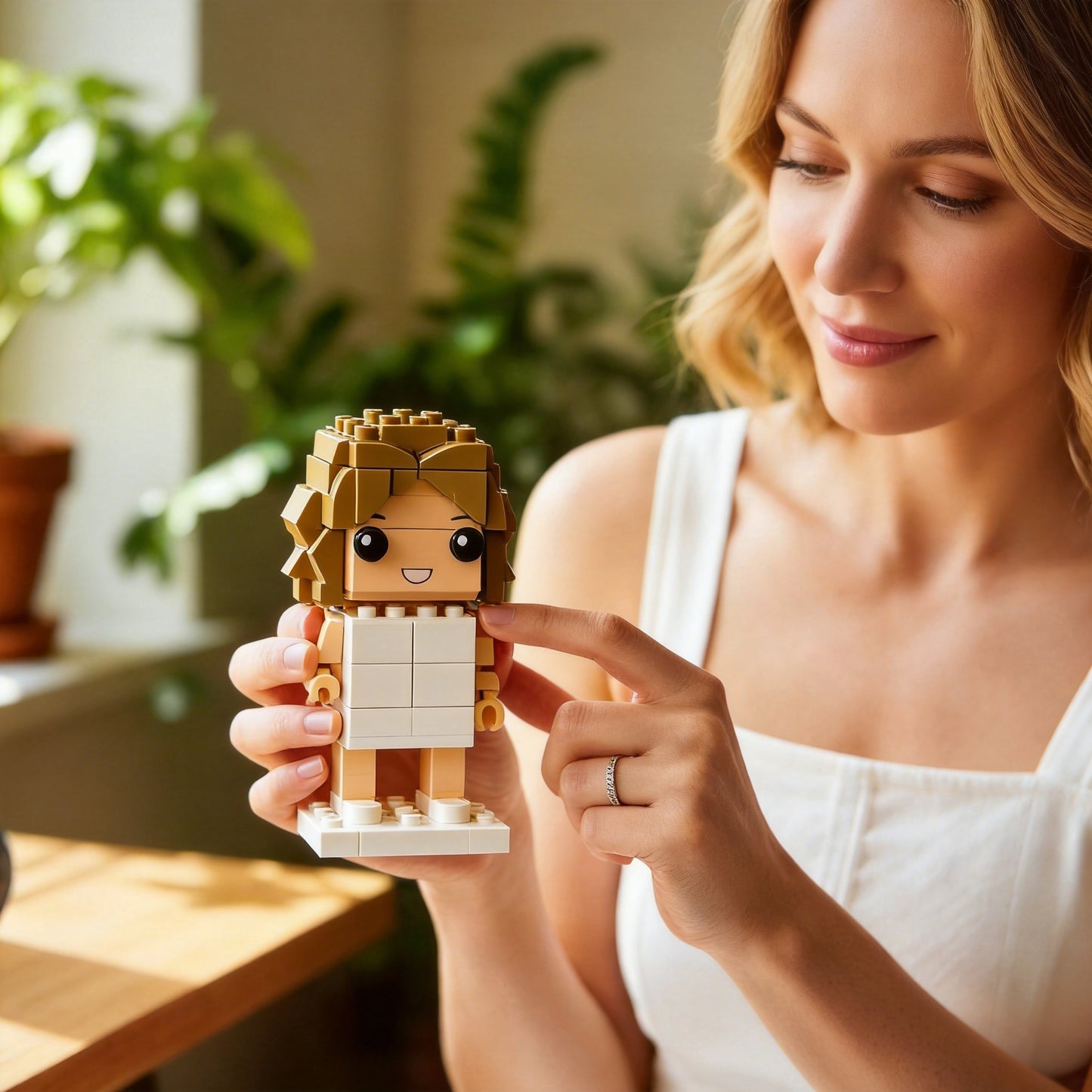 Custom Couple Brick Mini Figures from Your Photo
